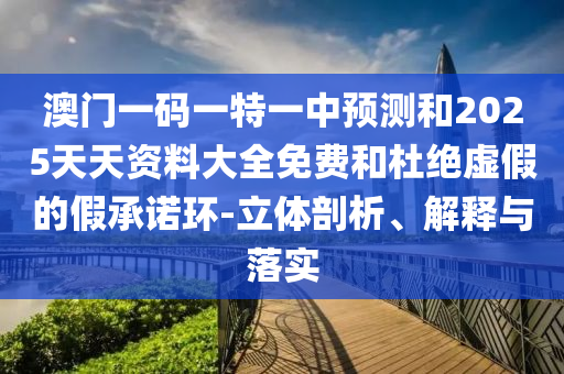 澳門一碼一特一中預測和2025天天資料大全免費和杜絕虛假的假承諾環-立體剖析、解釋與落實