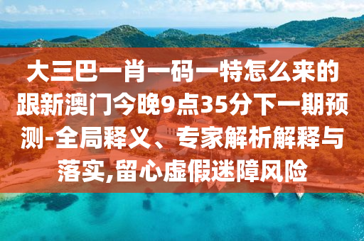 大三巴一肖一碼一特怎么來的跟新澳門今晚9點35分下一期預測-全局釋義、專家解析解釋與落實,留心虛假迷障風險